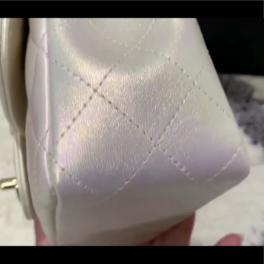 Chanel Ivory Iridescent Mini Rectangle Bag - Picture 6 of 8